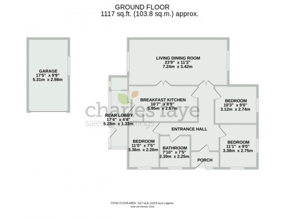 Floorplan for Warren Crescent, Calne